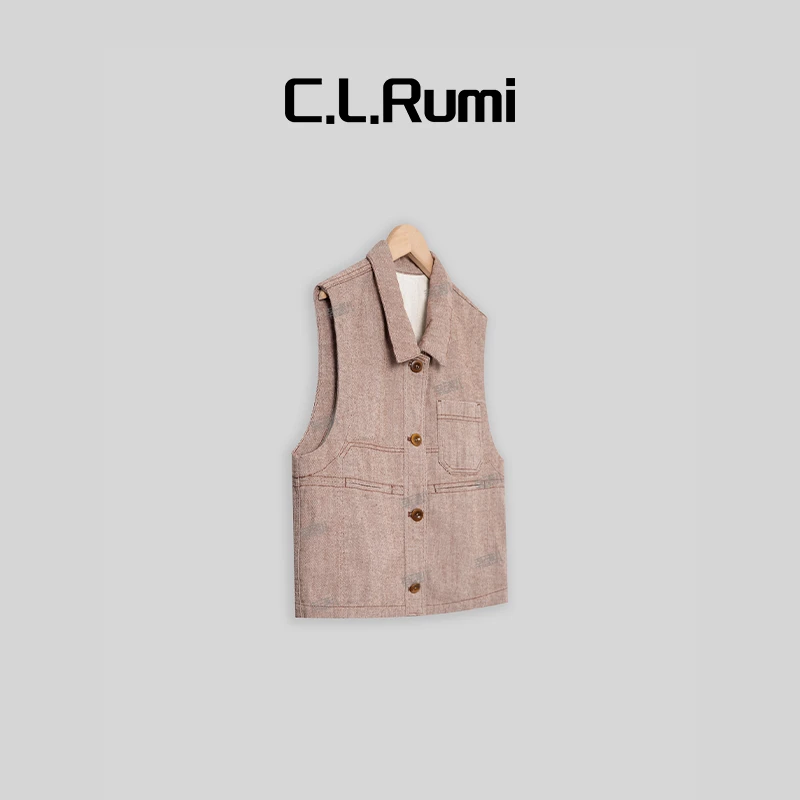 【Rumi时装】”胶囊衣橱“轻奢休闲无袖百搭薄款马甲上衣5087bx