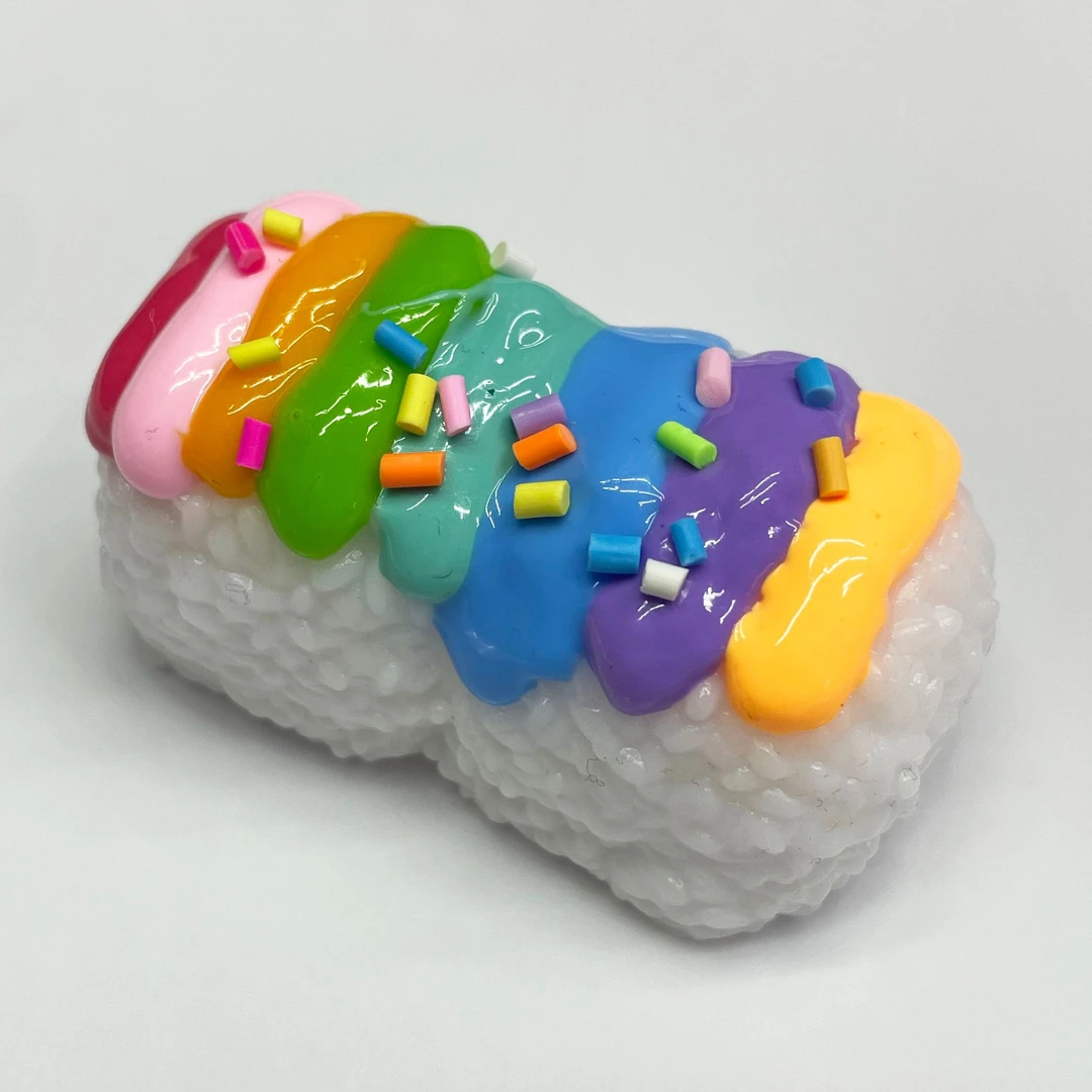 手工解压捏捏彩虹二连-食品级硅胶（默认微瑕）