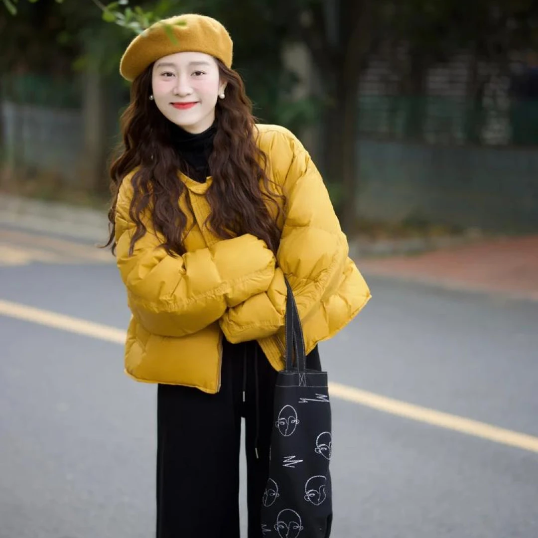 2024秋冬季新款韩系穿搭加厚棉服外套女搭配休闲裤保暖两件套装女