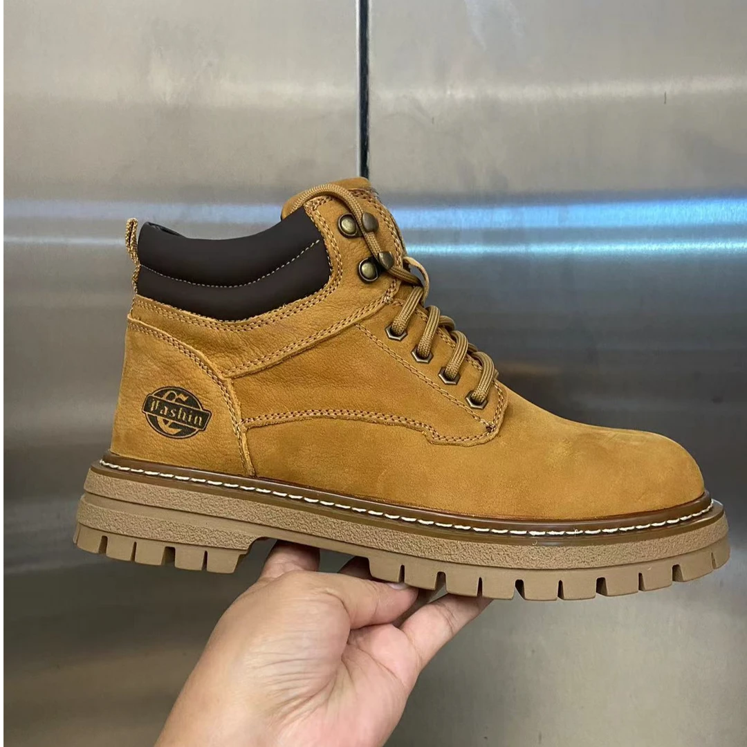 新款百搭反绒皮中帮时装靴AZX39996