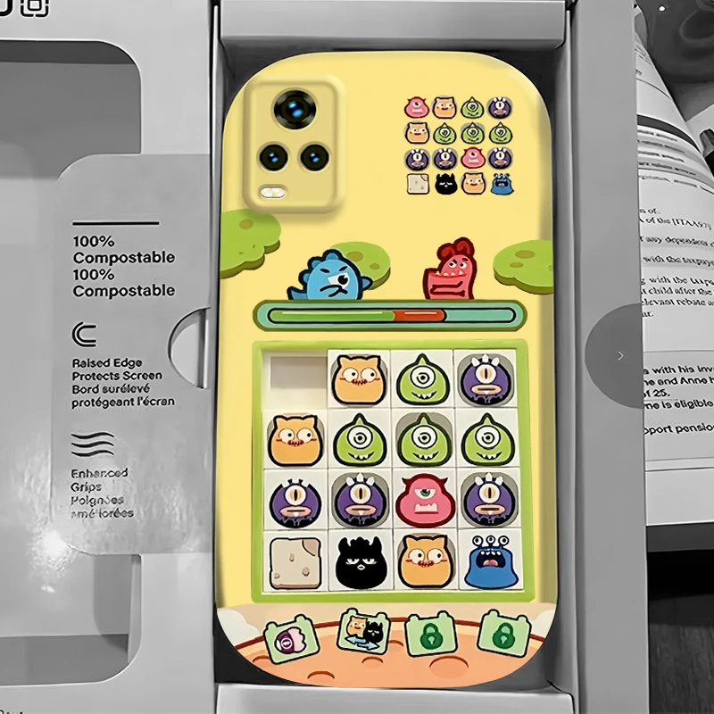 怪物消消乐适用于VIVOS7手机壳新款VIVO S6全包可爱s1软壳t2x