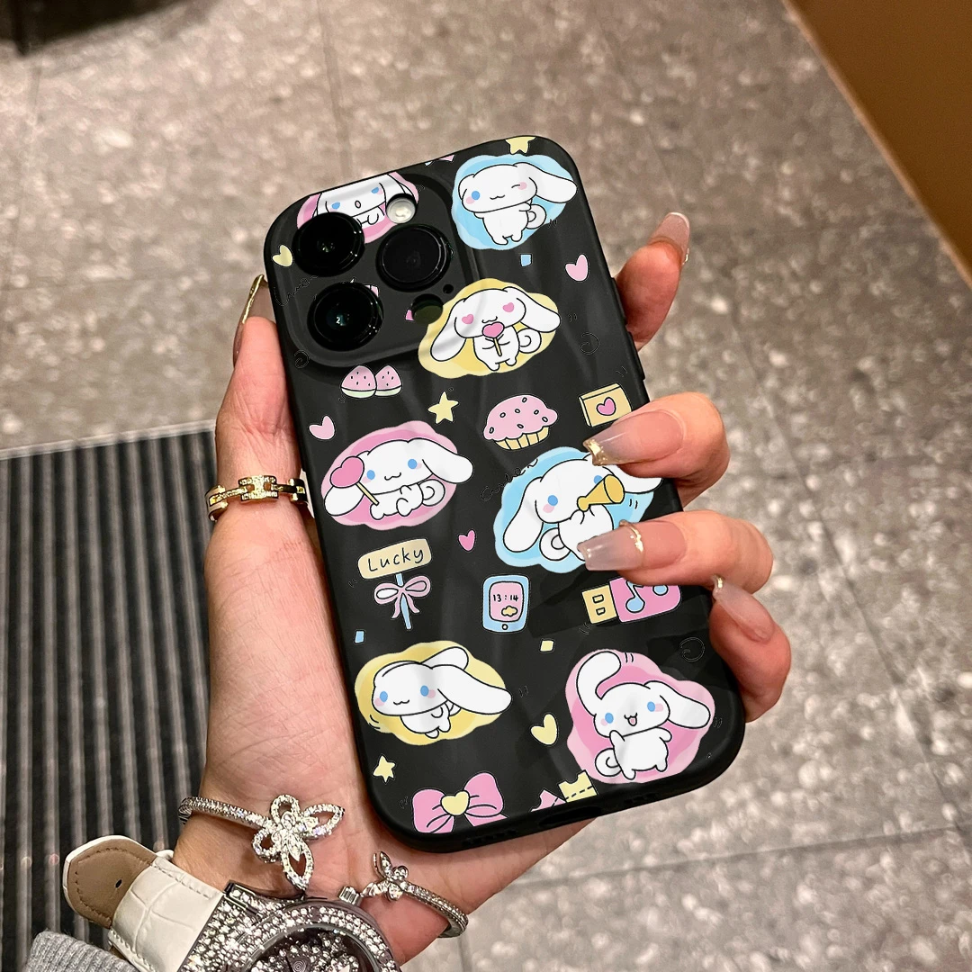 可爱玉桂狗苹果15手机壳iPhone14pro折皱7/8p软壳13/12/11/XS创意
