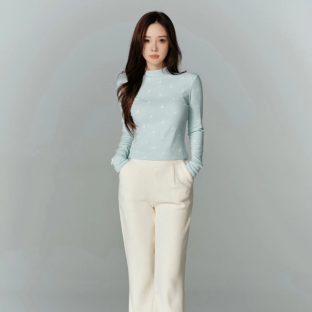 LulusMiracle【轻氧缪斯】秋冬时尚显瘦百搭提花套头打底针织衫女