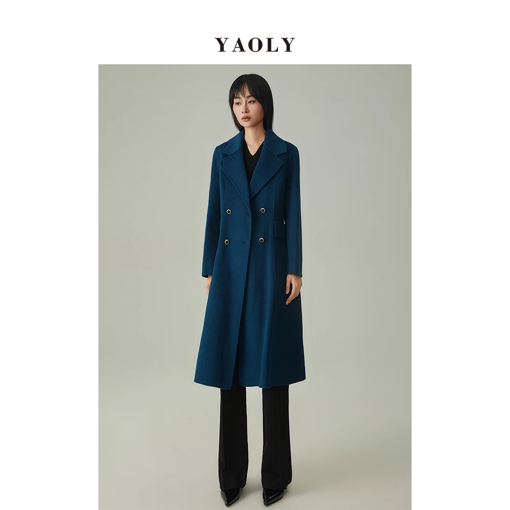 姚领yaoly秋冬女装专柜新款长大衣861046041