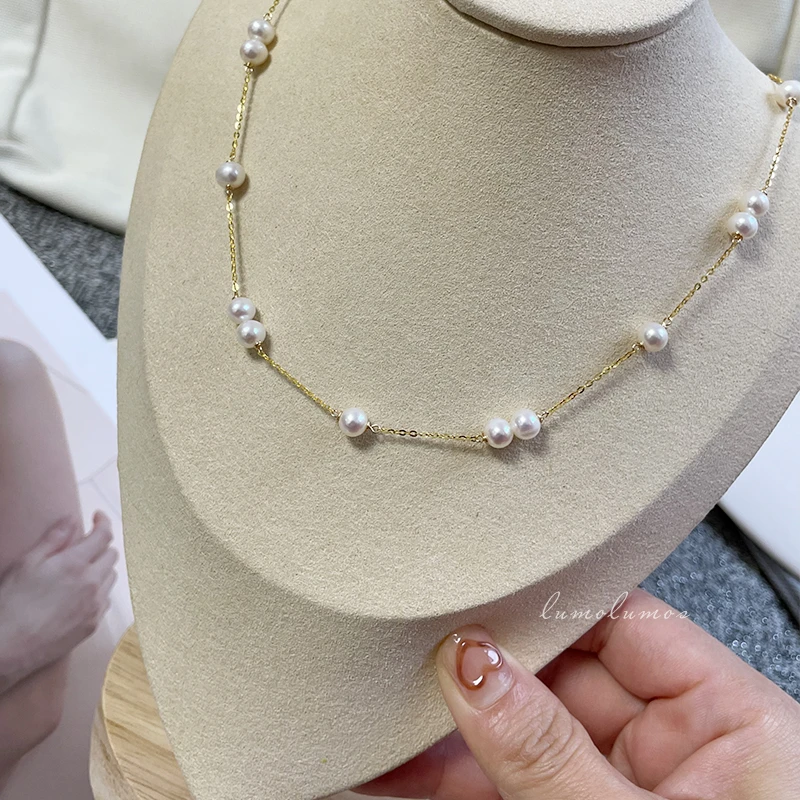 合金项链 5-6mm满天星锁骨链颈链搭配S925银链项链手链手工