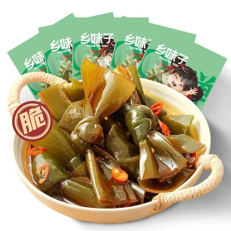乡妹子酸辣海带结20g即食香辣海带休闲零食小吃下饭配粥酱菜咸菜