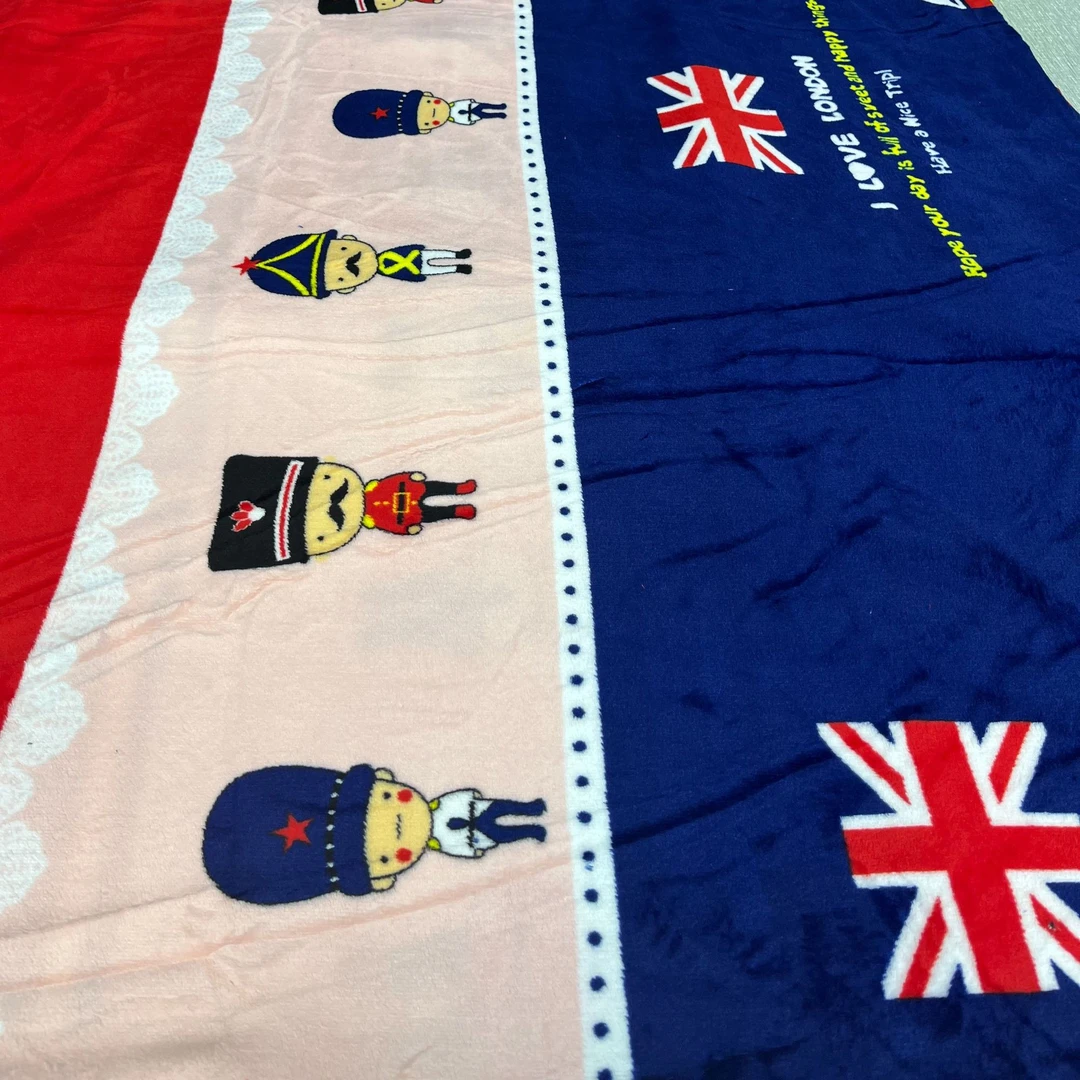 C014美国大兵牛奶绒床单2024卡通法兰绒珊瑚绒水晶绒床上用品欧美