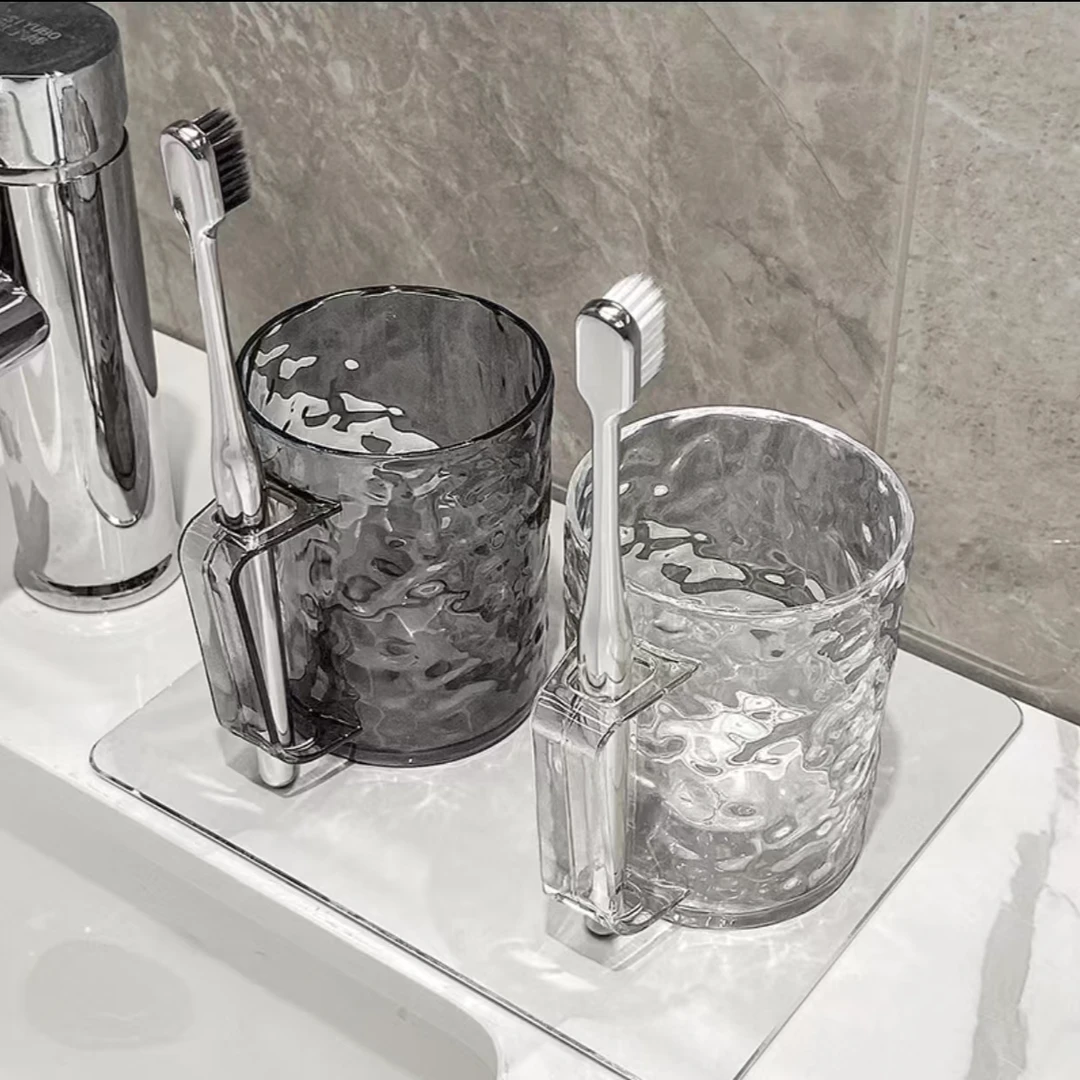 漱口杯刷牙牙刷牙具洗漱的杯子牙缸家用高档高颜值透明情侣漱口杯