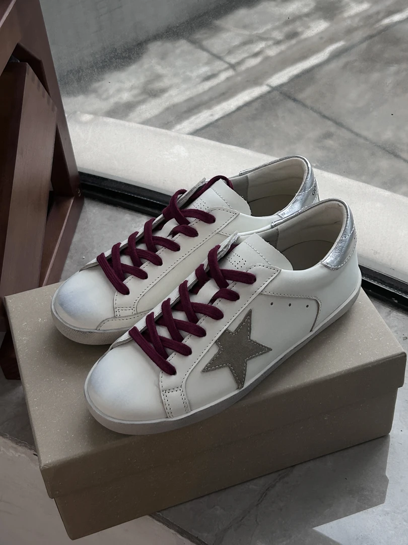 【阿泽推荐】高定款欧货早秋做旧星星鞋带内增高