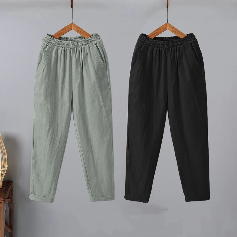 小众裤子2025新款高腰显瘦冰丝裤子夏季薄款工装直筒七分休闲女裤