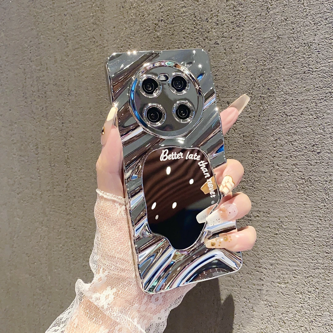 (华为Mate40系列)波纹镜子适用华为Mate40/40E/40Pro/EPro手机壳