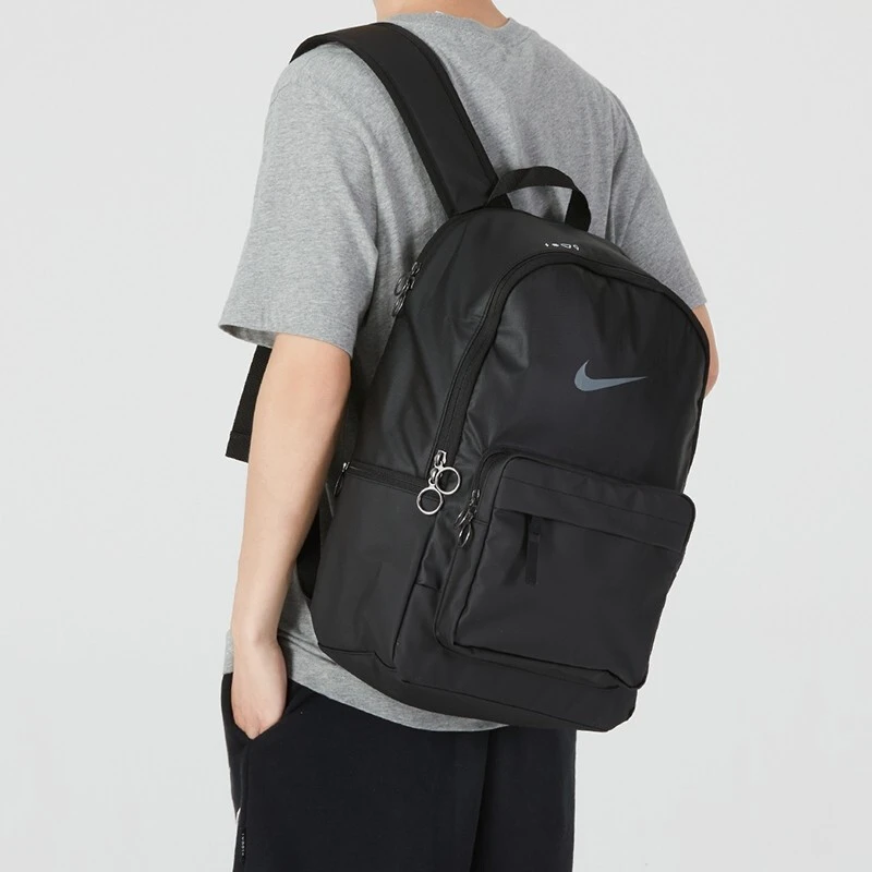 耐克NIKE双肩包男大容量旅行背包女休闲黑色高中学生百搭潮流书包