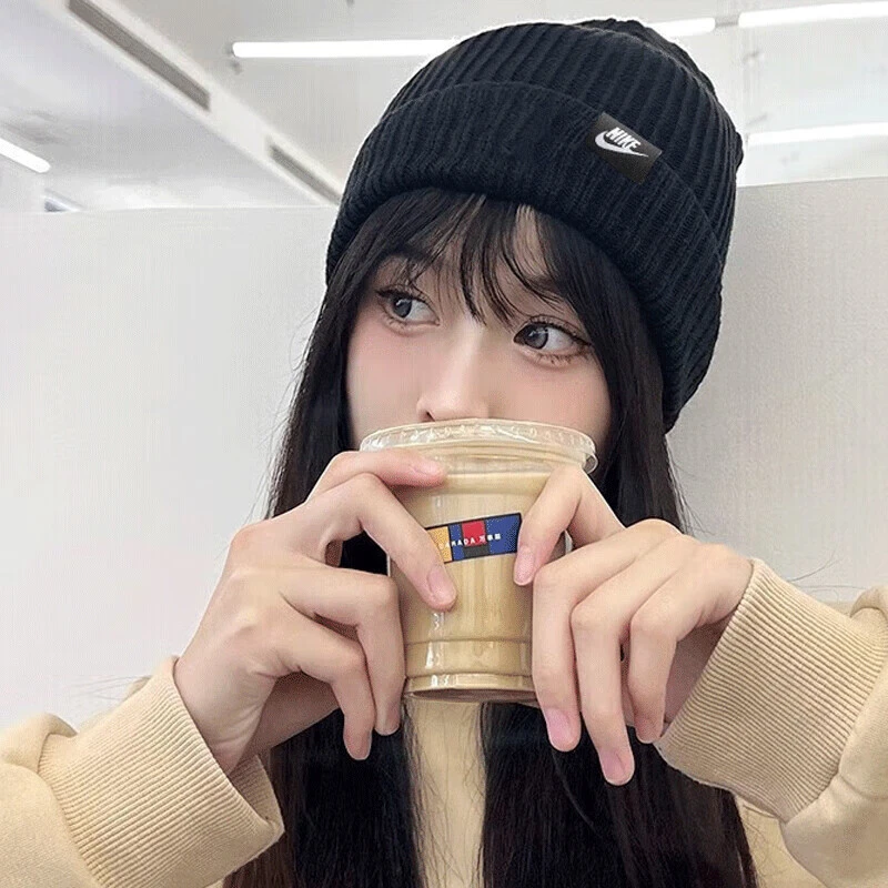 Nike/耐克时尚针织帽大头围冷帽运动休闲毛绒帽保暖百搭针织帽ins