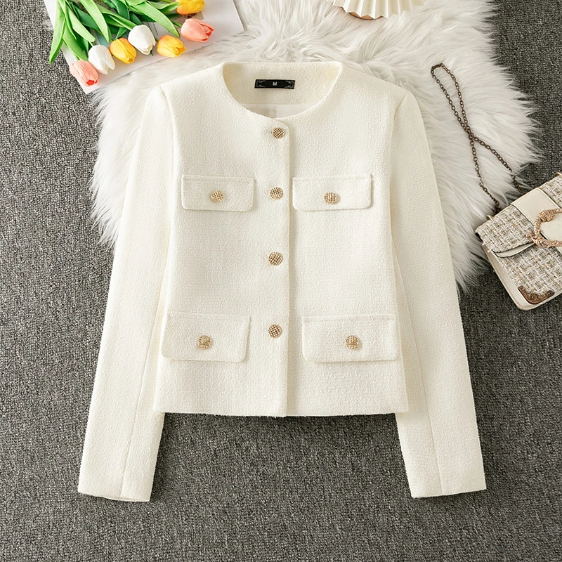 3307气质名媛秋季2024新款时尚气质修身休闲小香风外套长袖