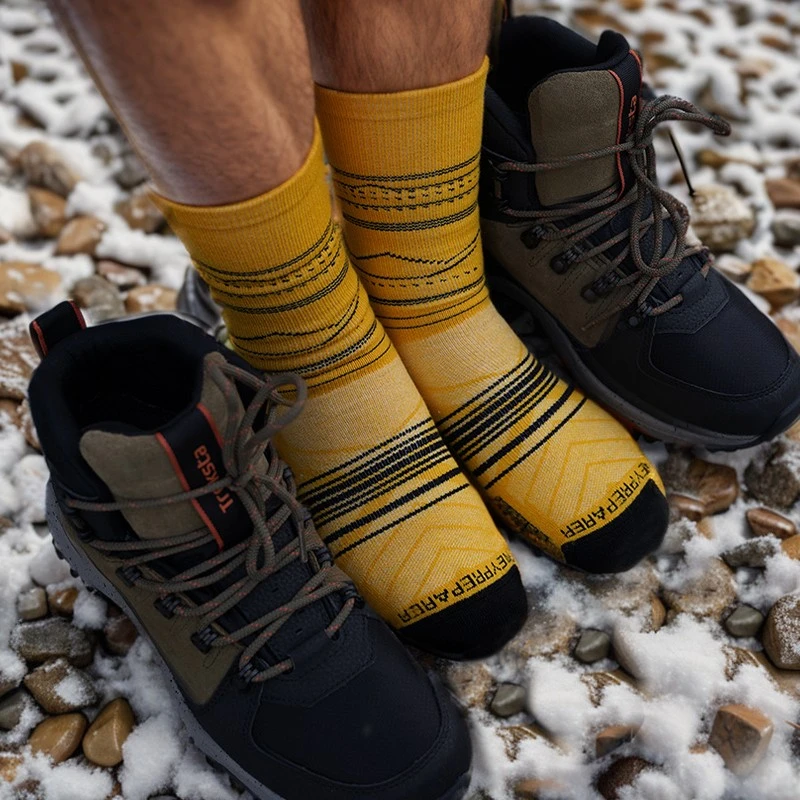 Z灰壳男女秋冬登山袜美利奴羊毛袜徒步跑步透气运动袜减震跑步