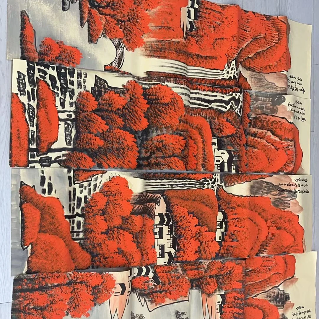 国风水墨山水画田园画精美植物画客厅装饰收藏