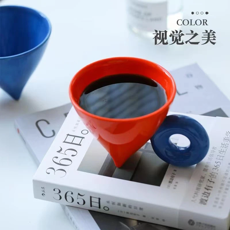 【支点杯系列】陶瓷大耳咖啡杯
