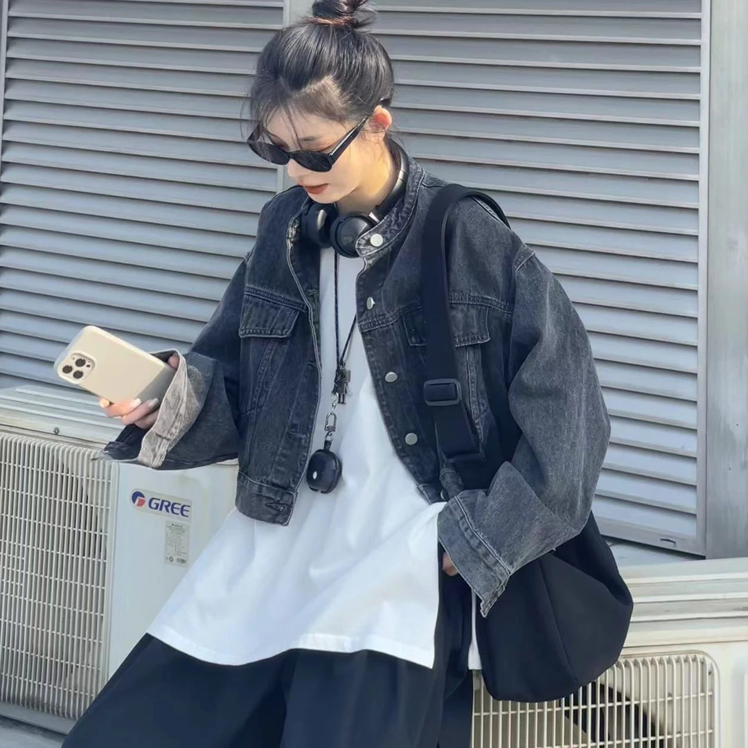 夏季新款百搭新款时尚百搭复古水洗牛仔短外套6530款