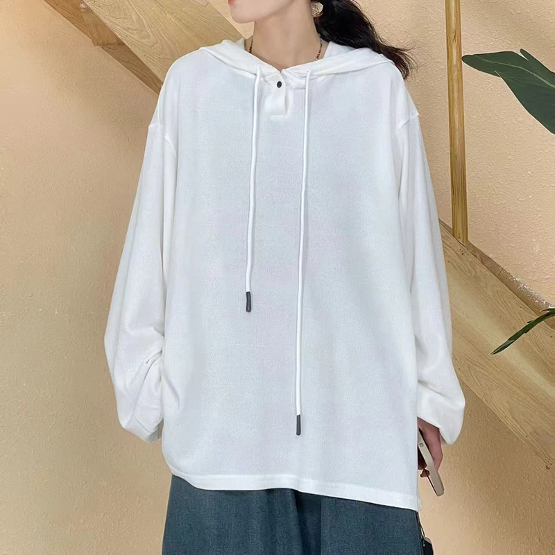 新款简约宽松慵懒风连帽百搭套头卫衣961375