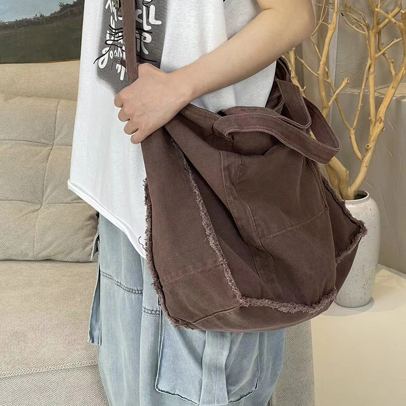 新款复古慵懒风百搭大容量单肩斜挎包624