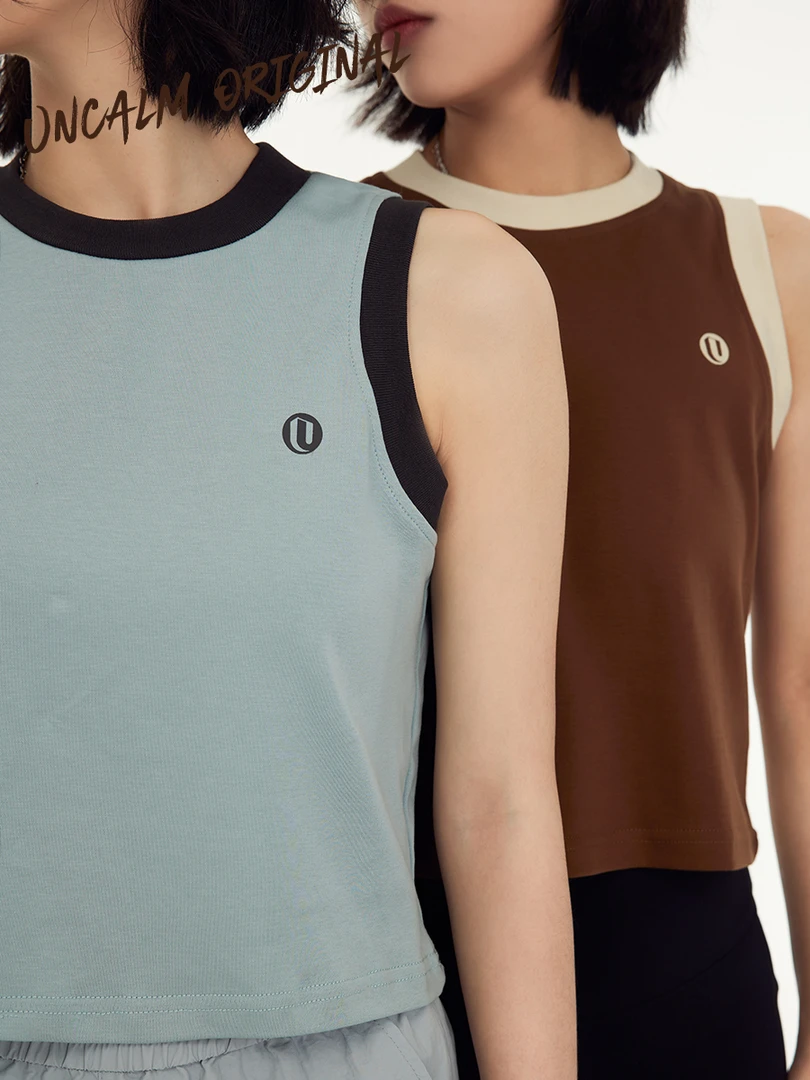 易燃空间 运动吊带背心女内搭夏季新款无袖修身短款打底上衣外穿