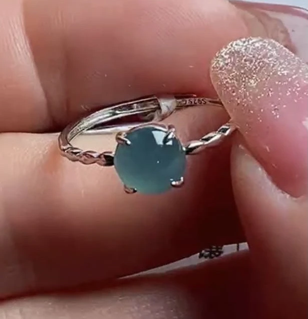 铜合金仿水晶戒指 时尚戒指可调节戒指