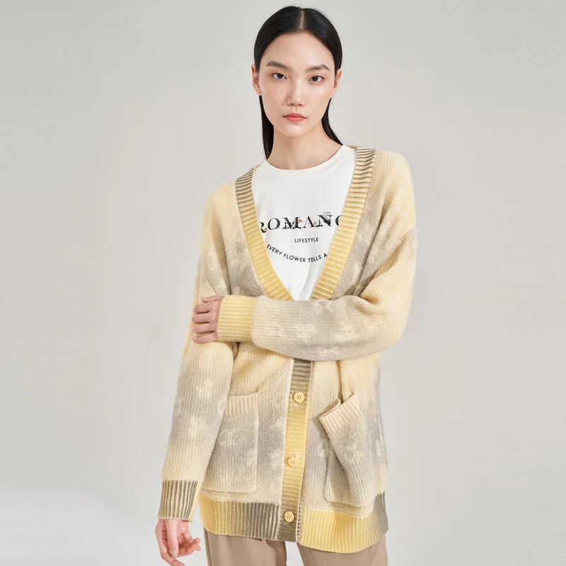 XG/雪歌时尚中长款慵懒风秋冬加厚设计师毛针织衫XI311028B530