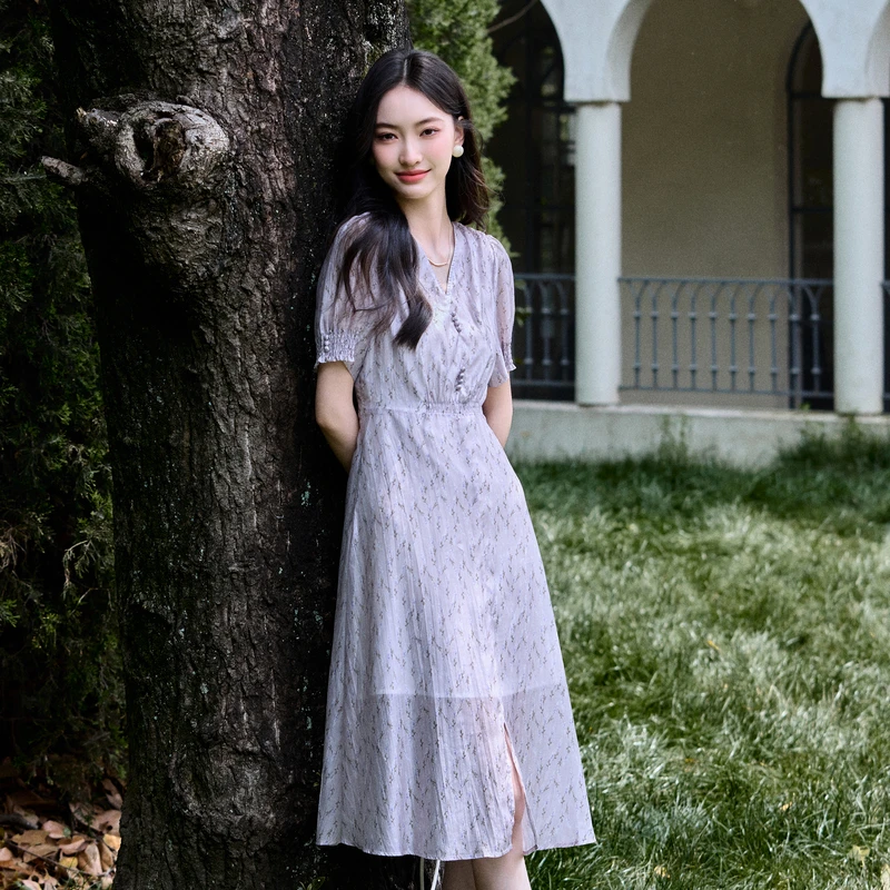 XG紫色连衣裙XK204807B806