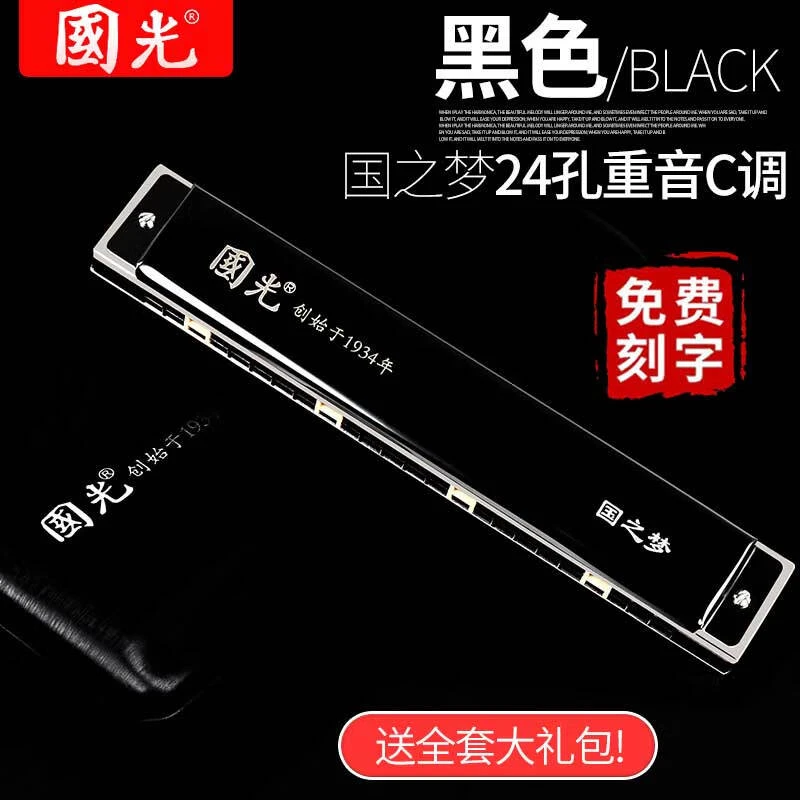 国光国之梦24孔复音C调成人口琴28孔专业演奏比赛初学重音口琴