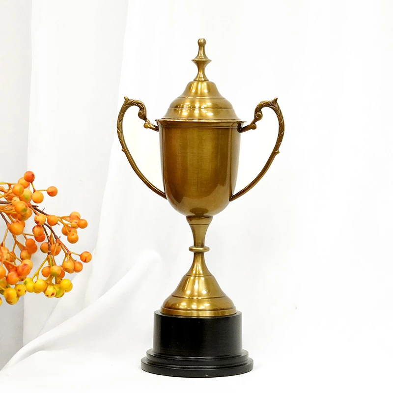 印度进口手工复古奖杯造型摆件收纳罐家居装饰