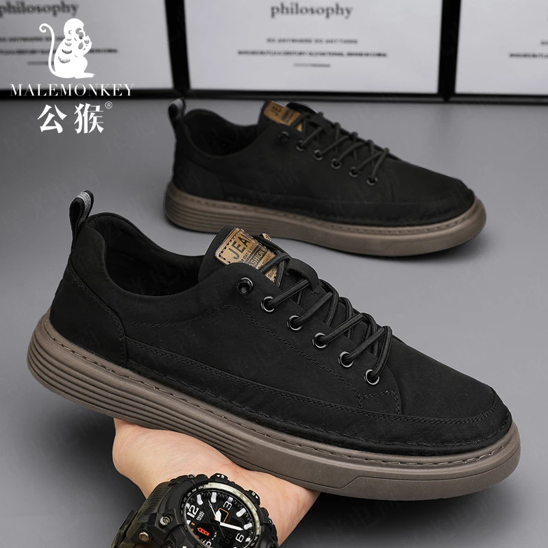 公猴官方正版男鞋透气运动鞋子男款时尚一脚蹬百搭休闲帆布鞋2005