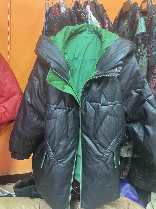 海宁冬季羊皮长款羽绒服女士白鸭绒皮衣外套 直播间为准