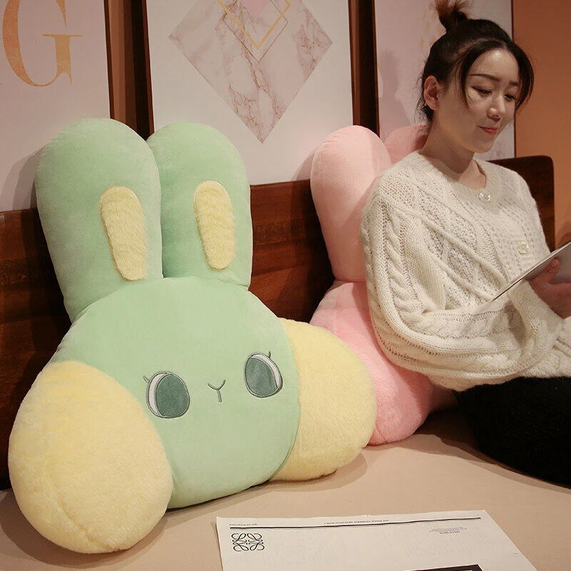 卡通兔系列腰靠可爱小兔子沙发趴枕办公室座椅护腰靠枕汽车靠垫