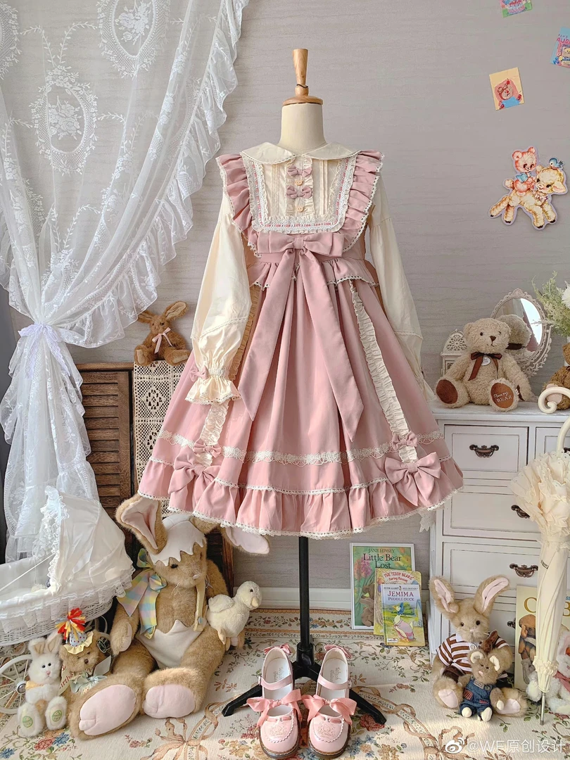 lolita洛丽塔啵啵熊op连衣裙WF原创设计