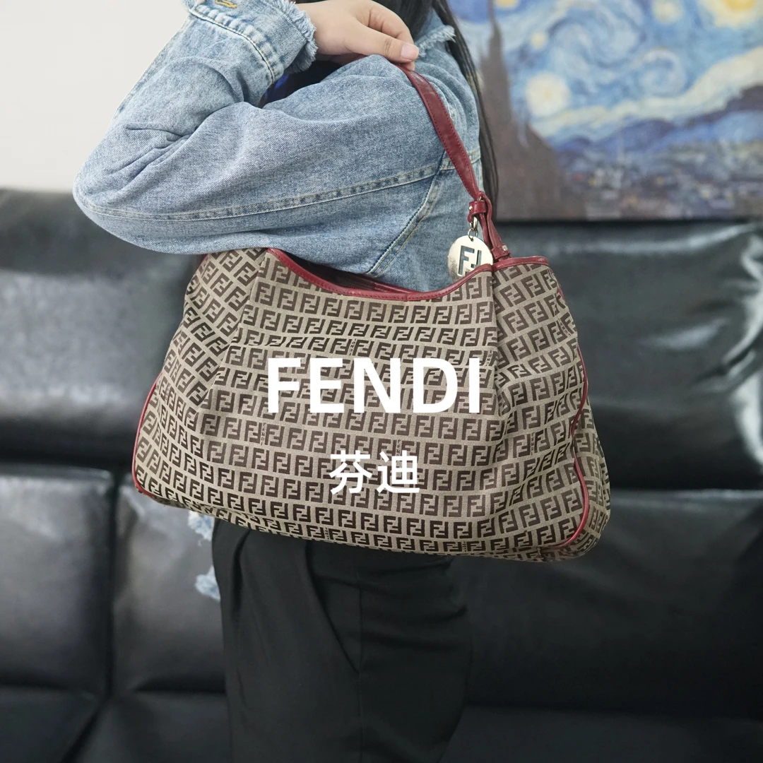 95新 FENDI/芬迪 老花单肩包/MH09727004/7004