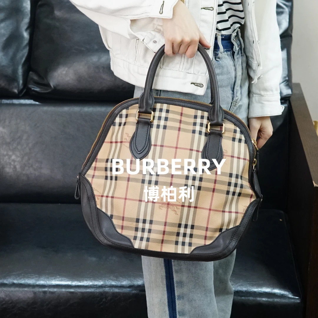 95新 BURBERRY/博柏利 巴宝莉 格纹单肩包/WJ10831002/1002
