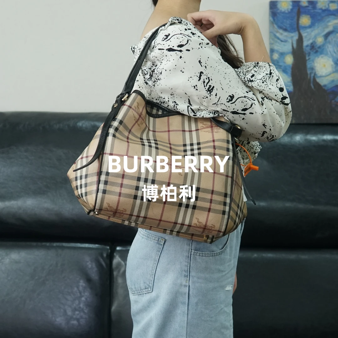 95新 BURBERRY/博柏利 巴宝莉/格纹单肩包/F3SG07315514/5514