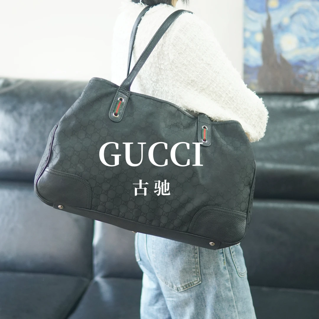 95新 GUCCI/古驰 黑色单肩包/FYWJ09624010/4010