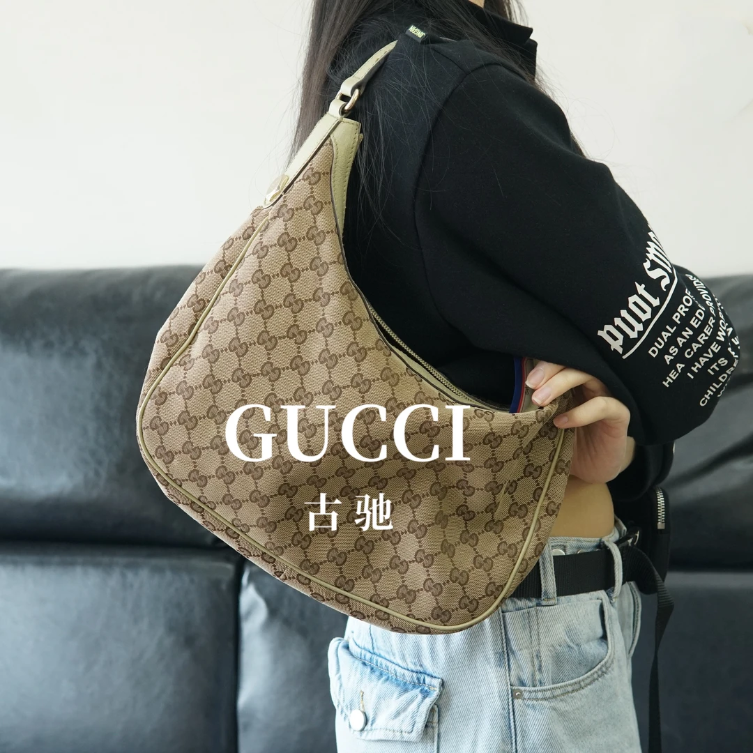 95新 GUCCI/古驰 牛角包/TC07728067/8067