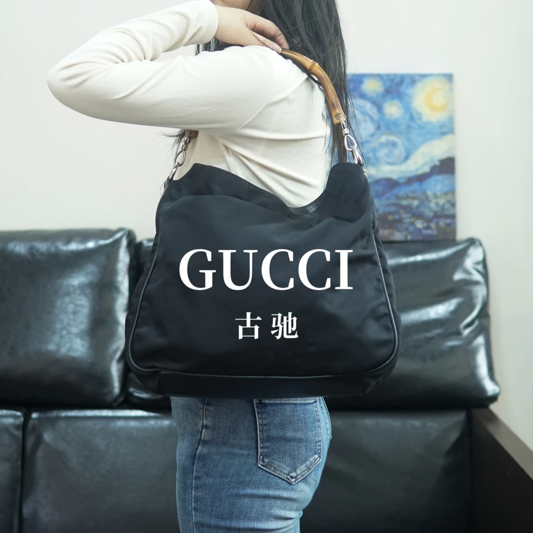 95新 GUCCI/古驰 黑色单肩包/JJ09409039/9039