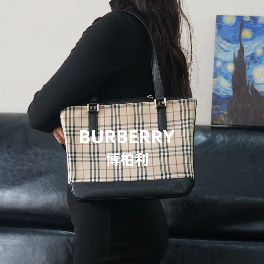 95新 BURBERRY/博柏利 巴宝莉/格纹单肩包/SP11629018/9018