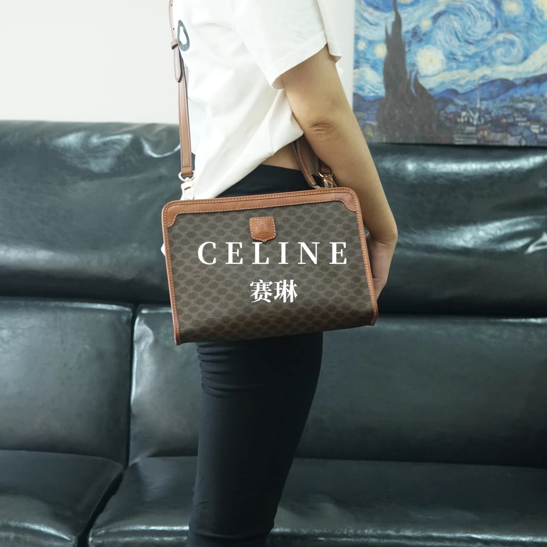 95新 Celine/思琳 老花斜挎包/JJ10528448/8448