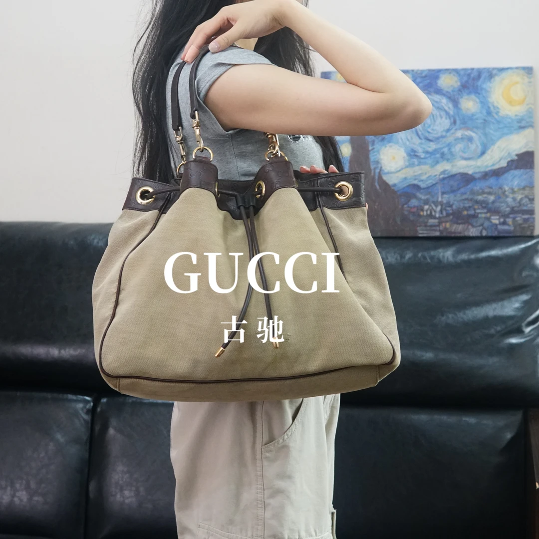 95新 GUCCI/古驰 抽绳单肩包/FY09218012/8012