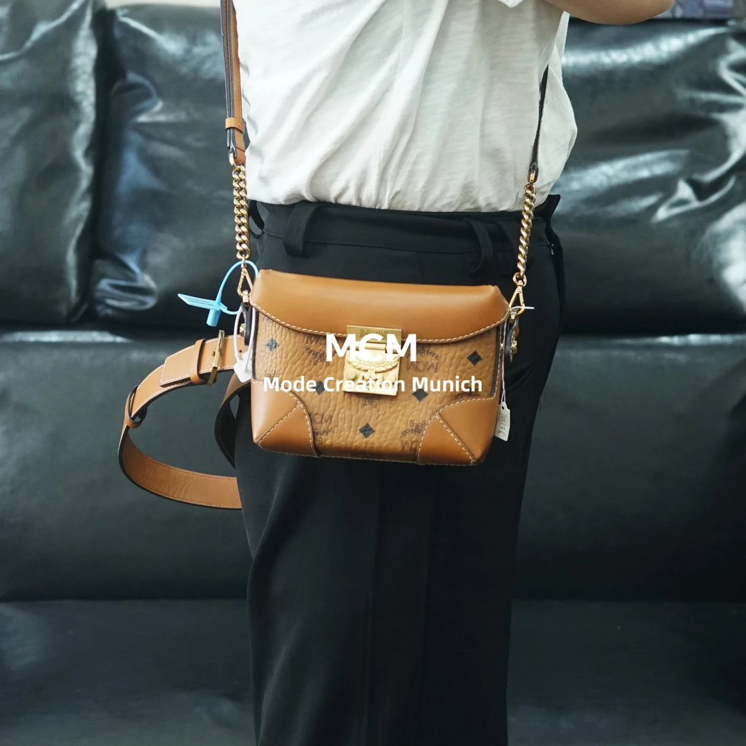 95新 MCM 干邑色方形包/SD10721020/1020