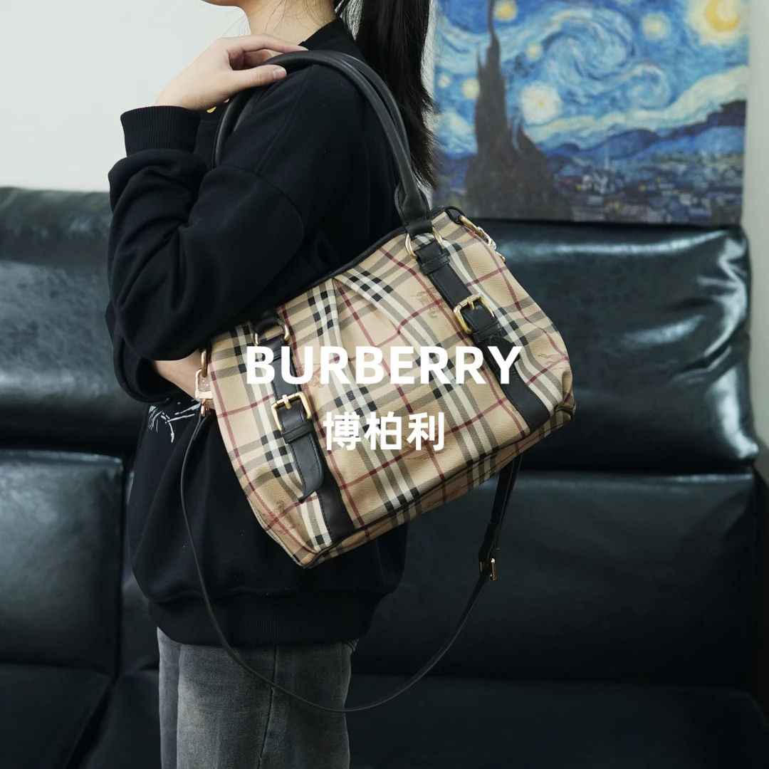 95新 BURBERRY/博柏利 巴宝莉/格纹单肩包/ZG10612914/2914
