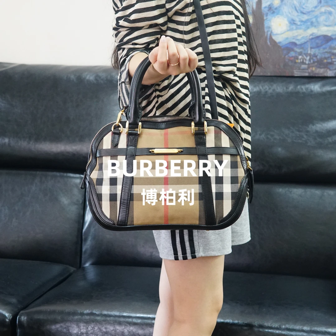 95新 BURBERRY/博柏利 格纹单肩包/SP08430087/0087