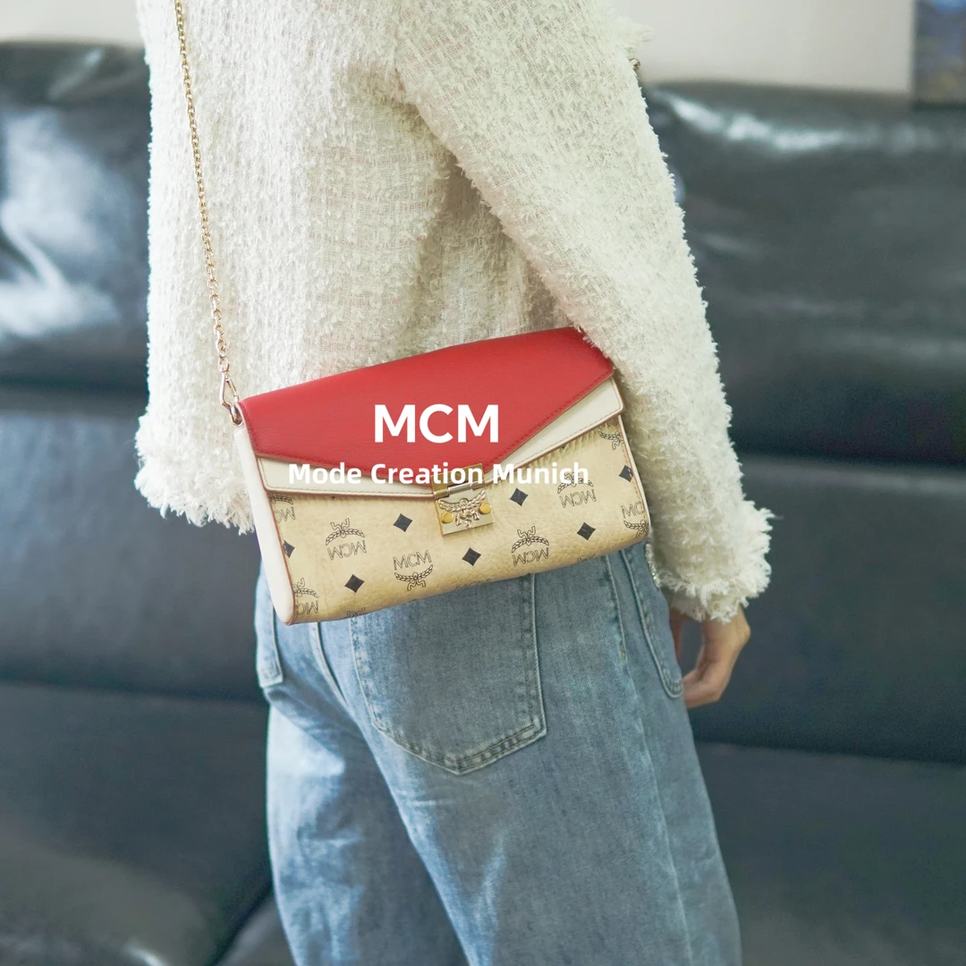 95新 MCM 拼色翻盖包/FYSD09509093/9093