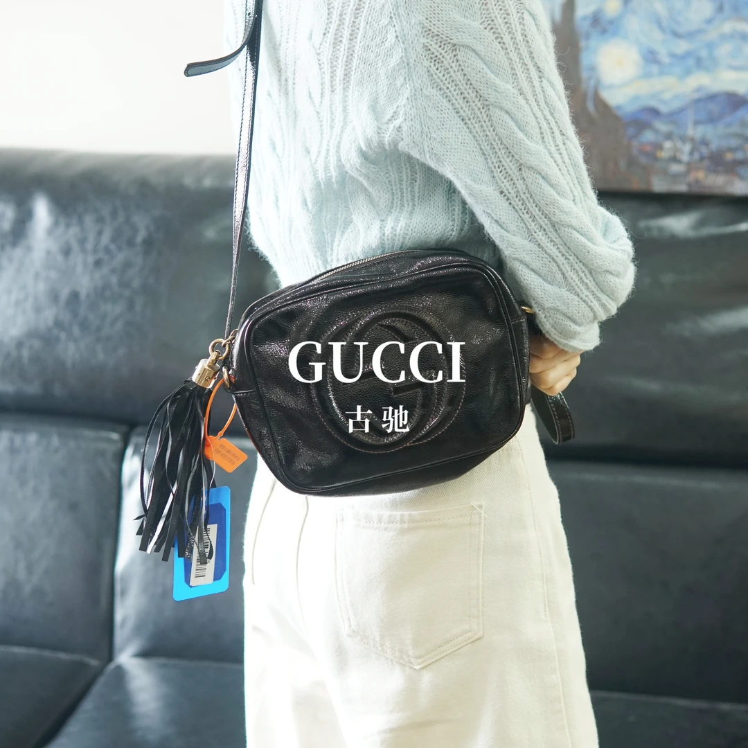 95新 GUCCI/古驰 黑色斜挎包/BB09616024/6024