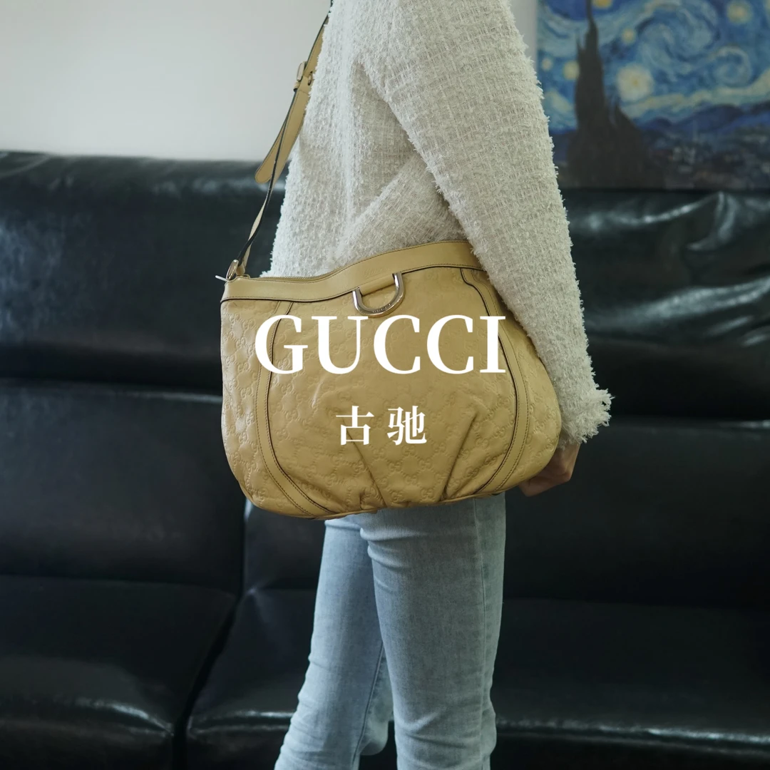 95新 GUCCI/古驰 黄色压纹包/TD08505071/5071