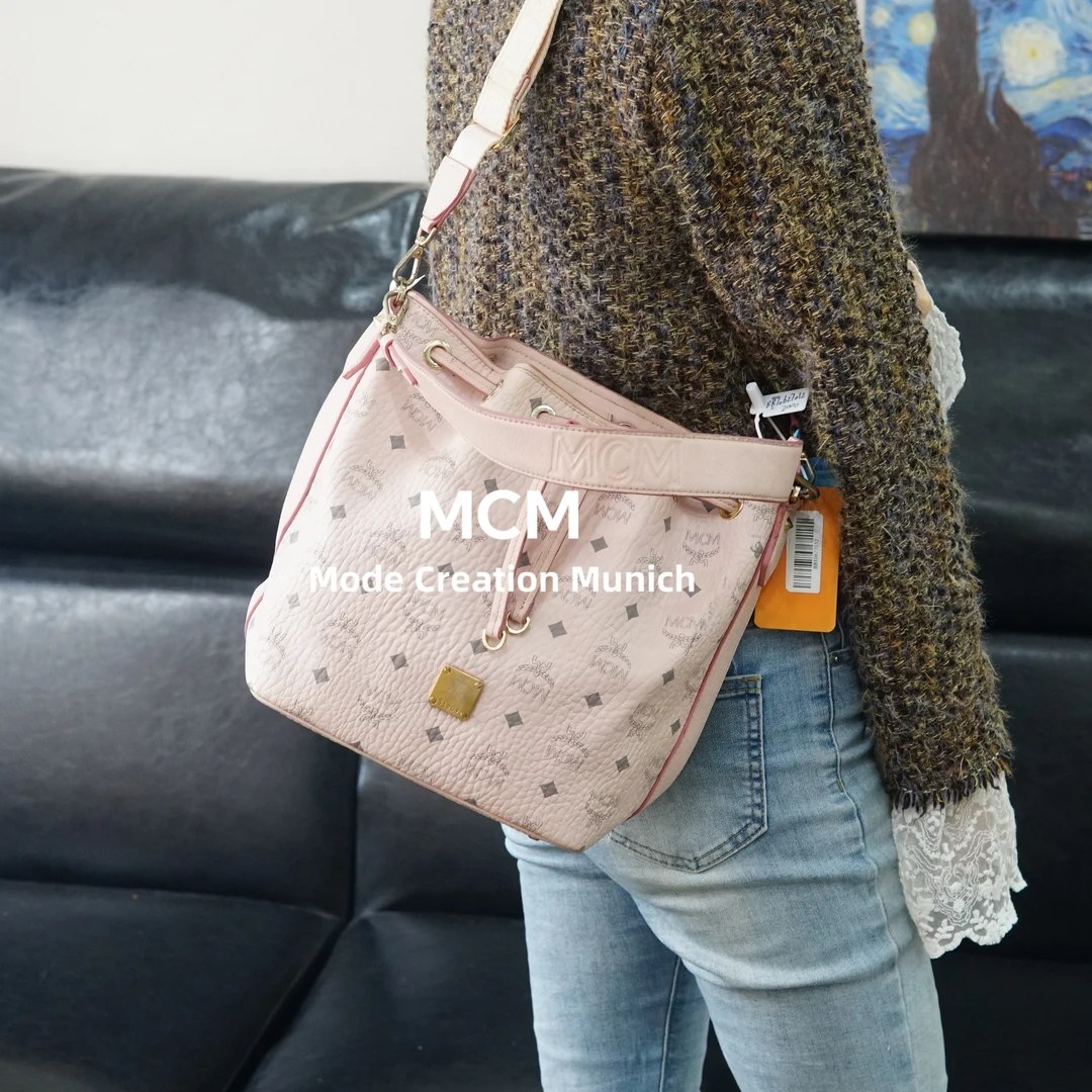 95新 MCM 抽绳水桶包/BB10627012/7012
